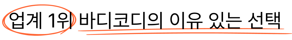 업계 1위 바디코디의 이유 있는 선택
